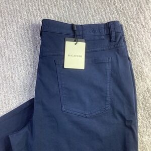 Bugatchi Navy Blue 5 Pocket Regular Fit Comfort Stretch Pants Size 36 x 31 NWT